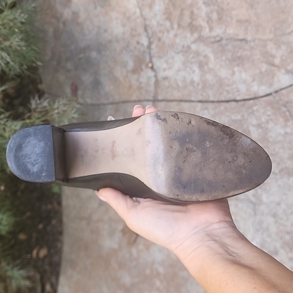 Coach Goldie Black Burnished Leather Updated Mary Jane Platform Heel 9.5 - Picture 6 of 15